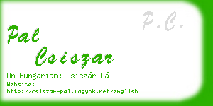 pal csiszar business card